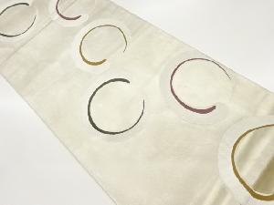 丸文模様織出し袋帯